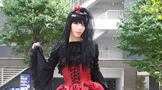 Gothic & Lolita SNAP 094　マスケラのヘッドドレスで仮面舞踏会をイメージ