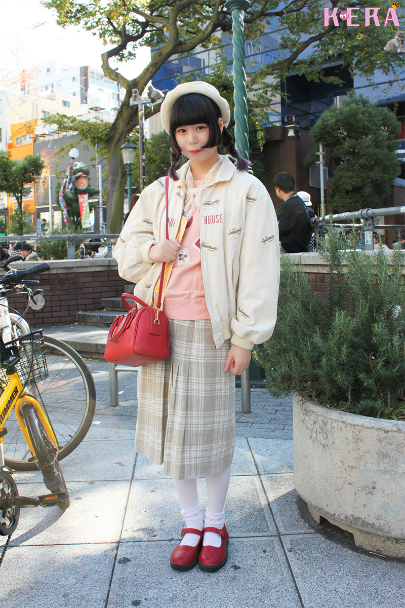 Osaka Street Snap 166 Pink Houseと古着で80年代 オリーブ少女 ルック Kera Style ケラ スタイル