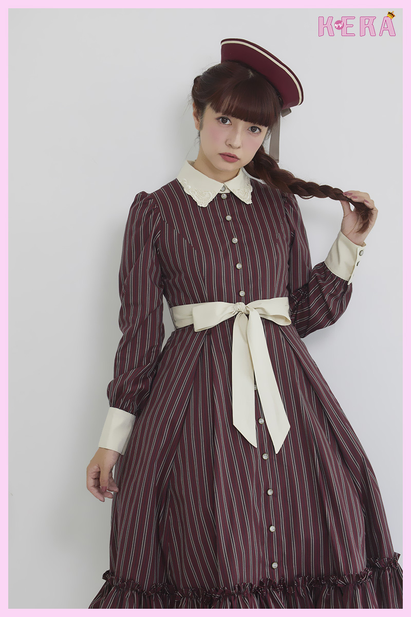 【稀少】Victorianmaidenレジメンタルストライプドレス