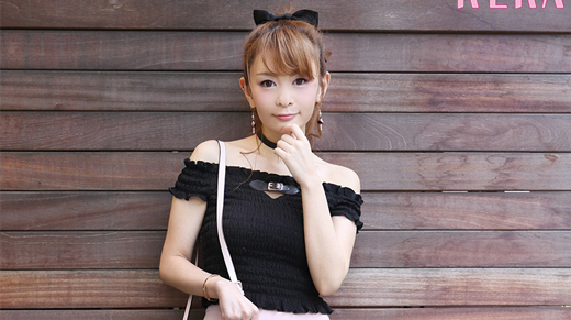 ケラ！モの私服スナップ☆　千景ちゃんのファッション・テーマは「黒×ピンク」♪