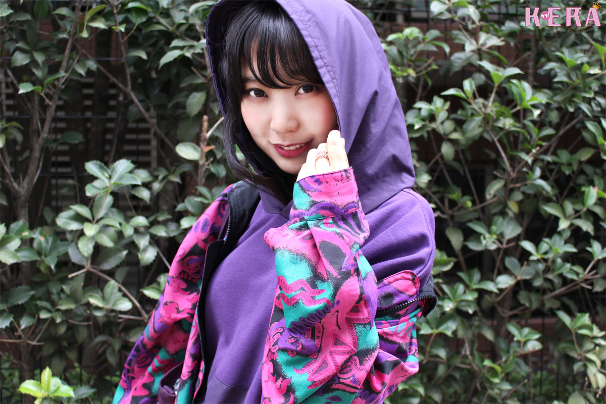 ケラ！モの私服スナップ☆　仮面女子・月野もあちゃんのファッションテーマは「LOVE♥紫 LOVE♥派手」