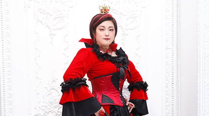 Gothic&Lolita SNAP 201　赤×黒ドレス＆バラのアクセで「ハートの女王」をイメージ